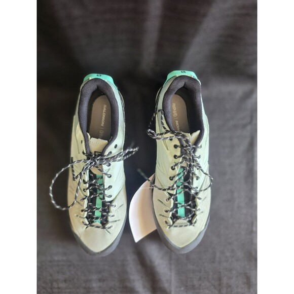 Salomon X-ALP Leather Mens 10 Women 11 Green Milieu Hiking Outdoors Retail $269 main image 12
